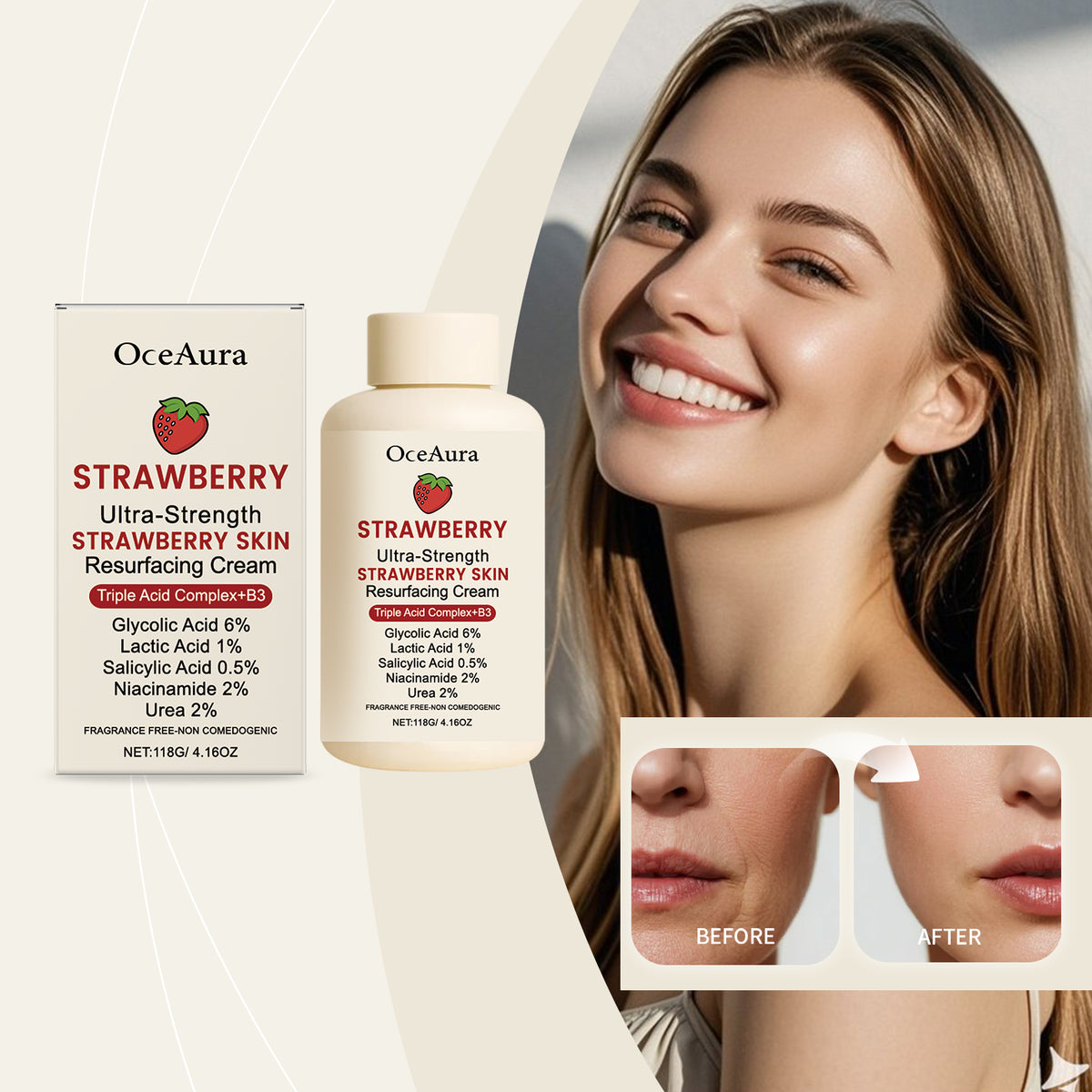 Strawberry Skin Rejuvenation Moisturizing Cream 118g