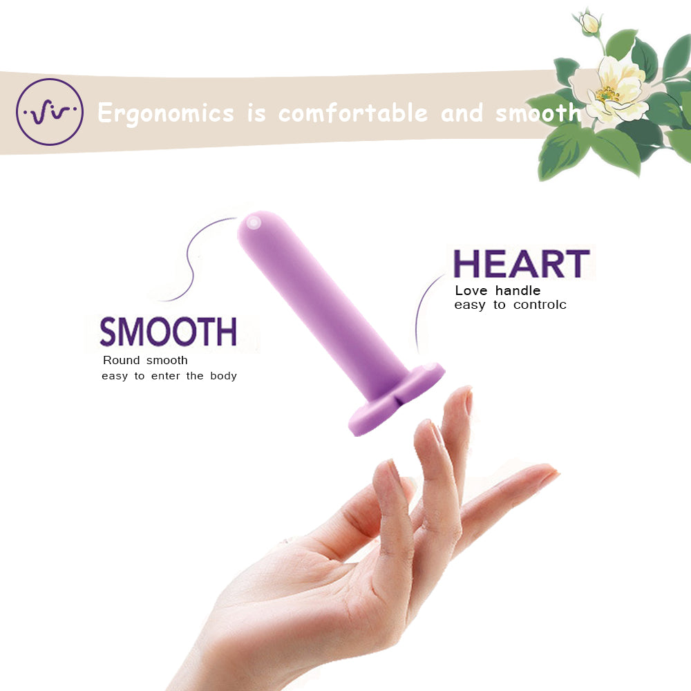 Progressive Dilator Set with Liquid Silicone - Love Honey Spoon, Purple
