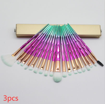Colorful Makeup Brush Set with 20 Brushes | Cosmetic Tools for Face & Eyes