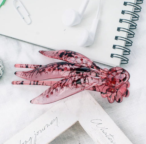 Resin Hairpin with Orchid Design - 127mm