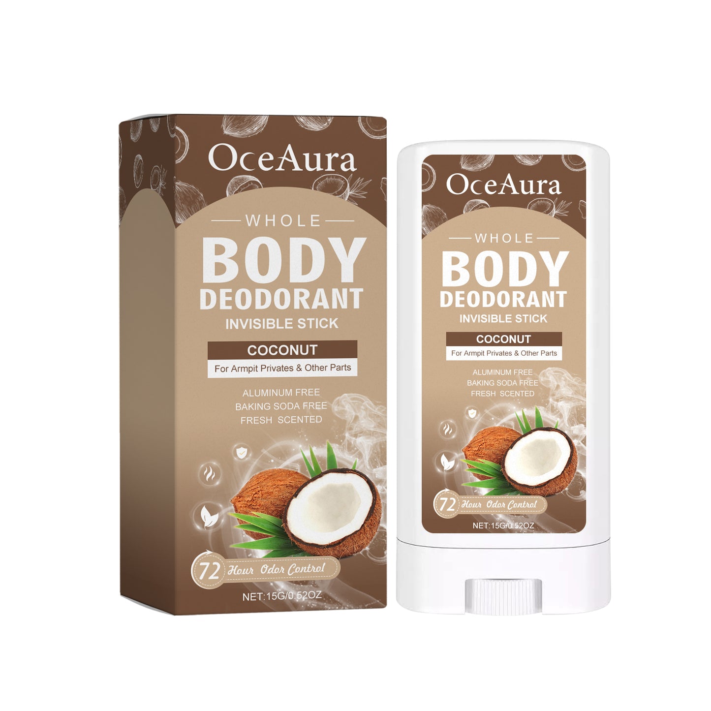 Whole Body Deodorant Stick - Refreshing Odor Control & Moisturizing