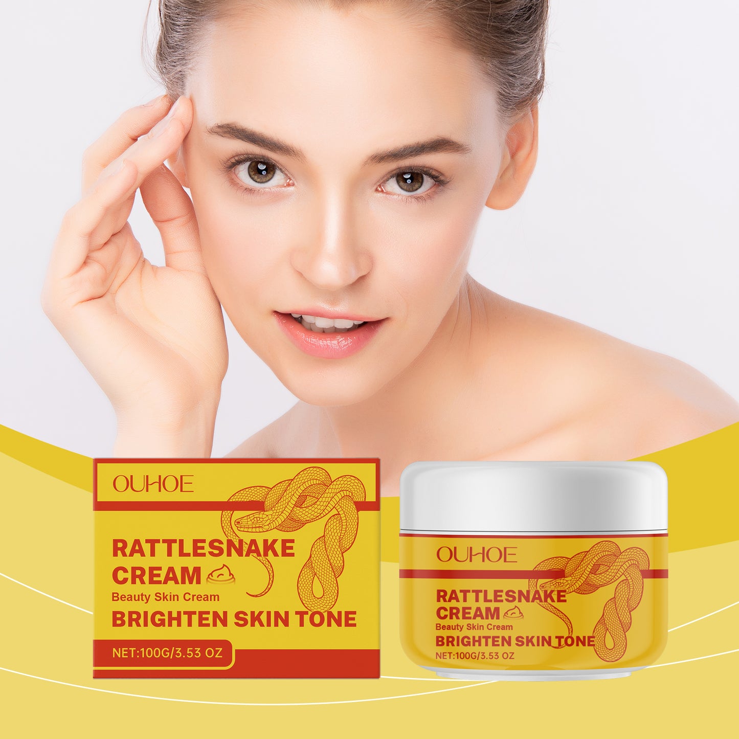 Brightening Face Cream with Vitamin C & Snake Oil - Moisturizing Skincare