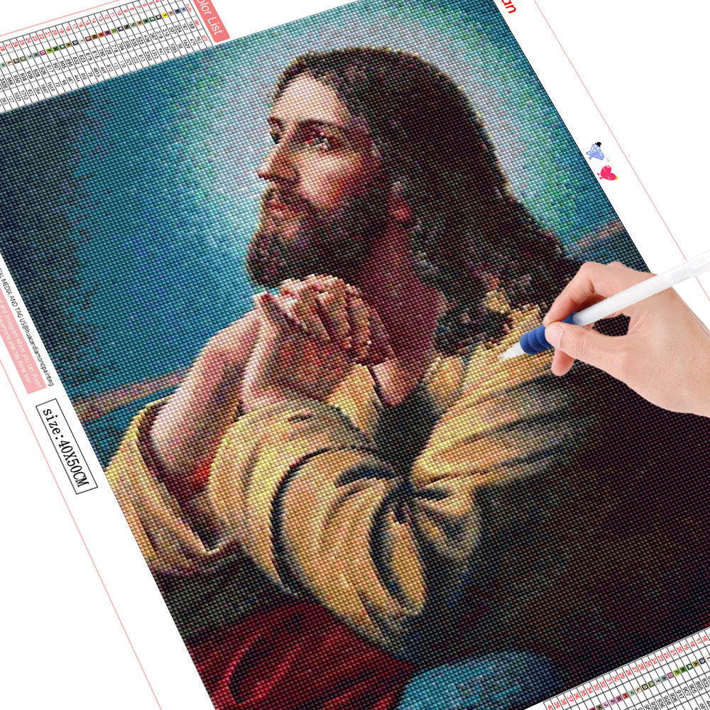 Diamond Painting Jesus Religious Cross Stitch Kit - Square & Round Mosaic