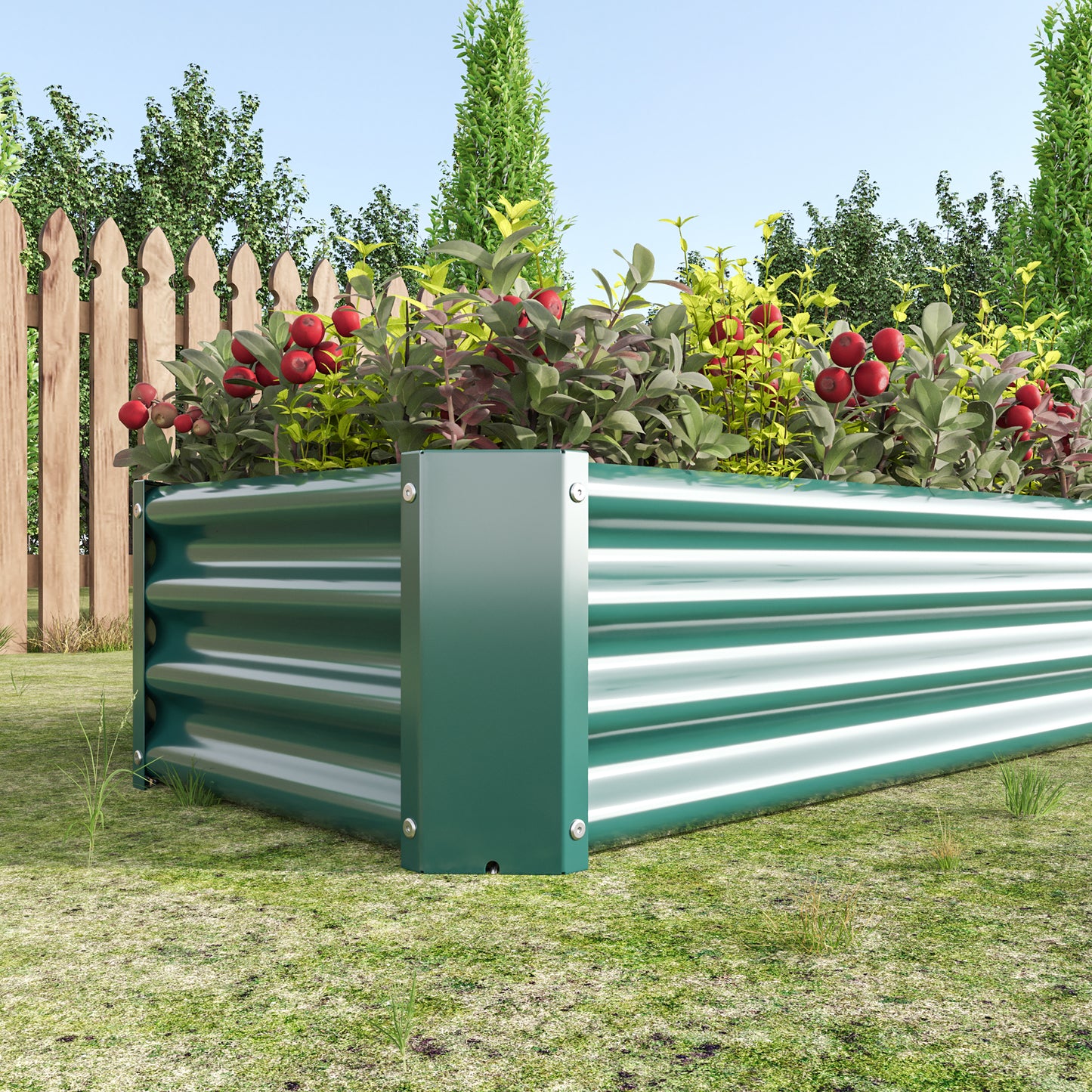 Metal Raised Garden Bed - 2PCS 4' x 2' x 1' Planter for Vegetables & Herbs