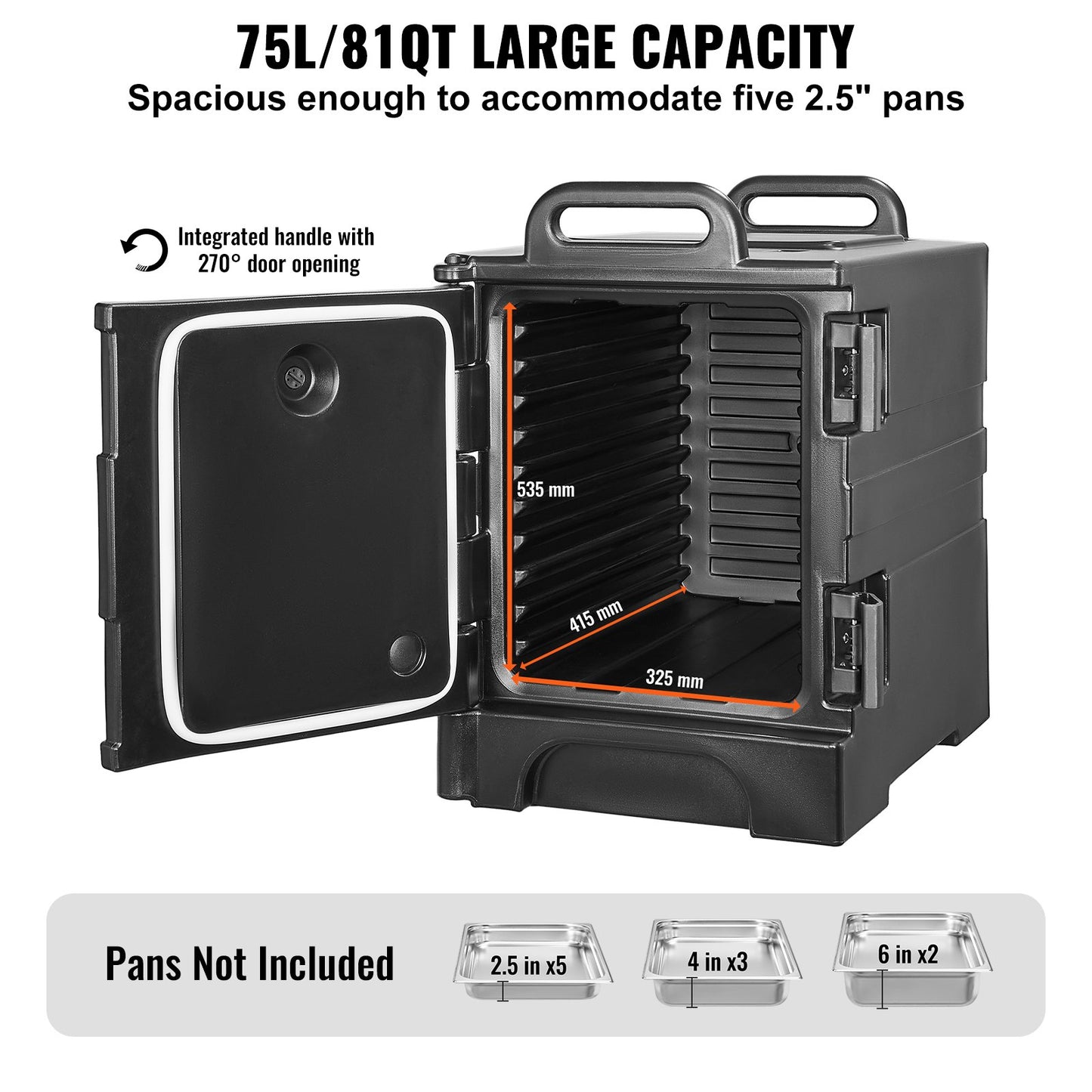 Insulated Food Carrier for Catering - 81QT Stackable Dishbox