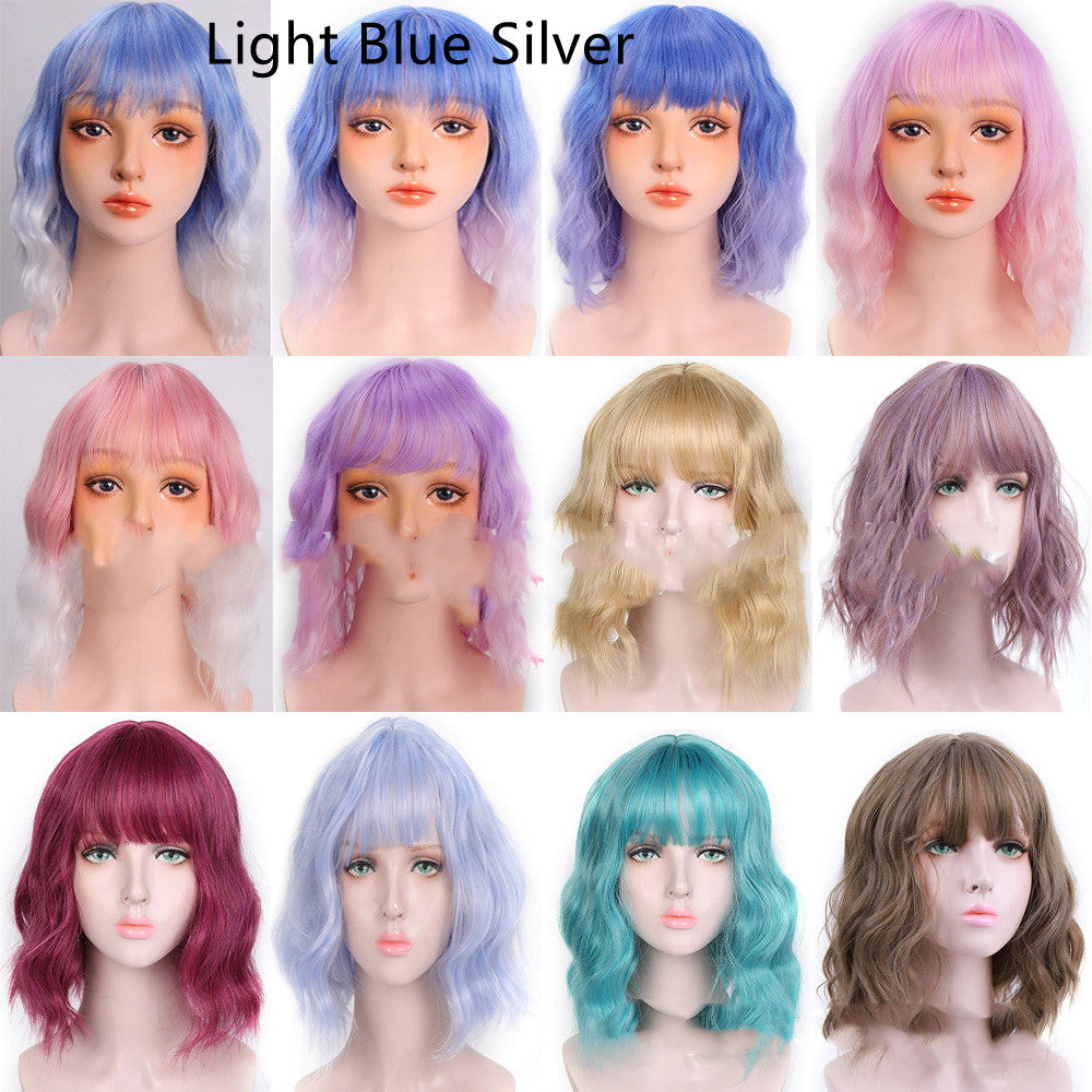 High Temperature Silk Hair Wrap - Curly Short Twist Headgear for Women