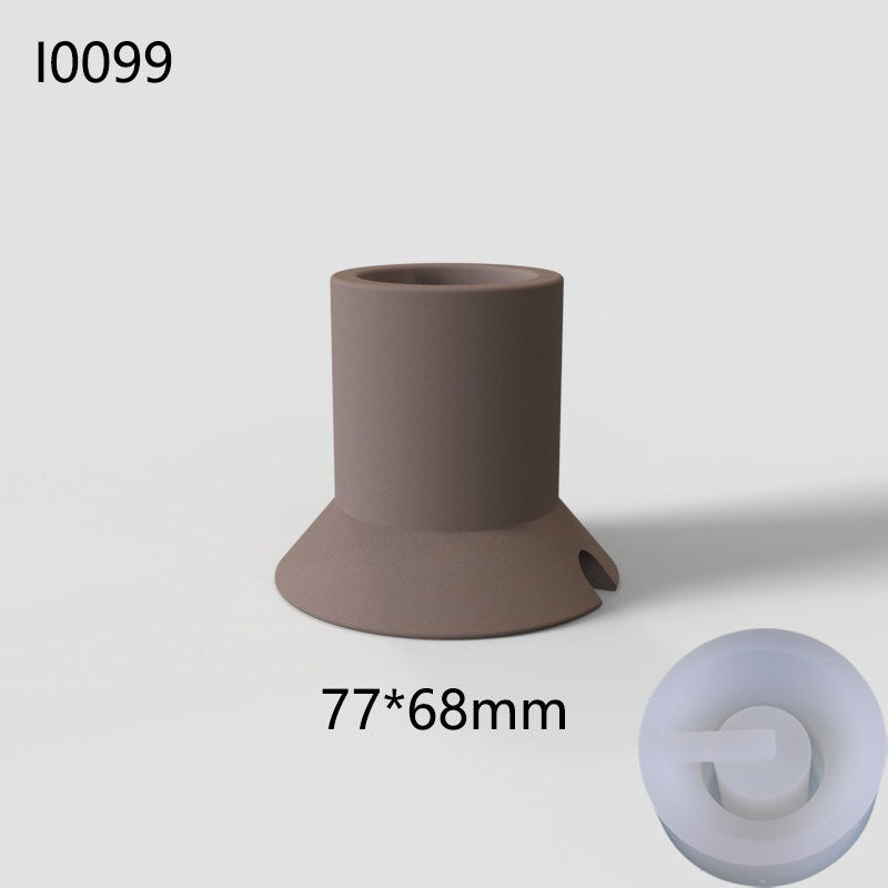 Creative Cement Lamp Holder Mold with Thread Design for Home Decor