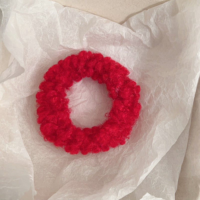 Cute Plush Elastic Hair Scrunchie - Soft Large Intestine Style Hair Band