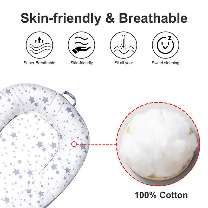 Removable Washable Portable Crib Middle Bed for Baby