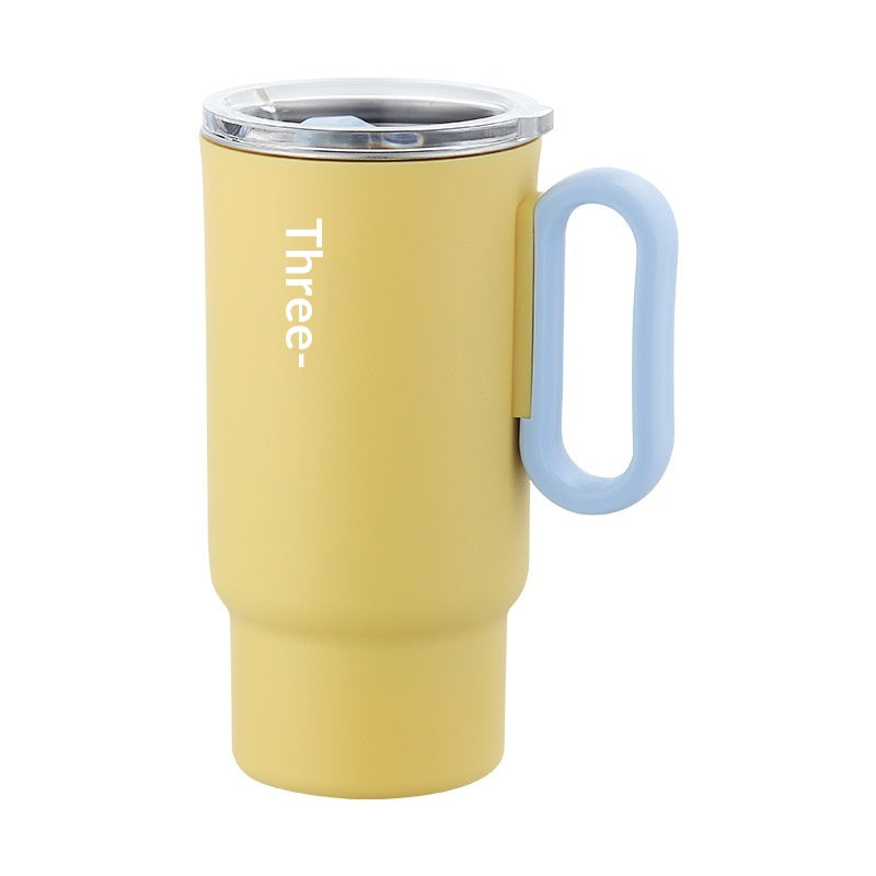 Double-Walled Stainless Steel Coffee Mug 560ml with Handle - Luxury Home Drinkware