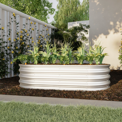 4x2x1ft Galvanized Raised Garden Bed Kit - Rust-Resistant Outdoor Planter