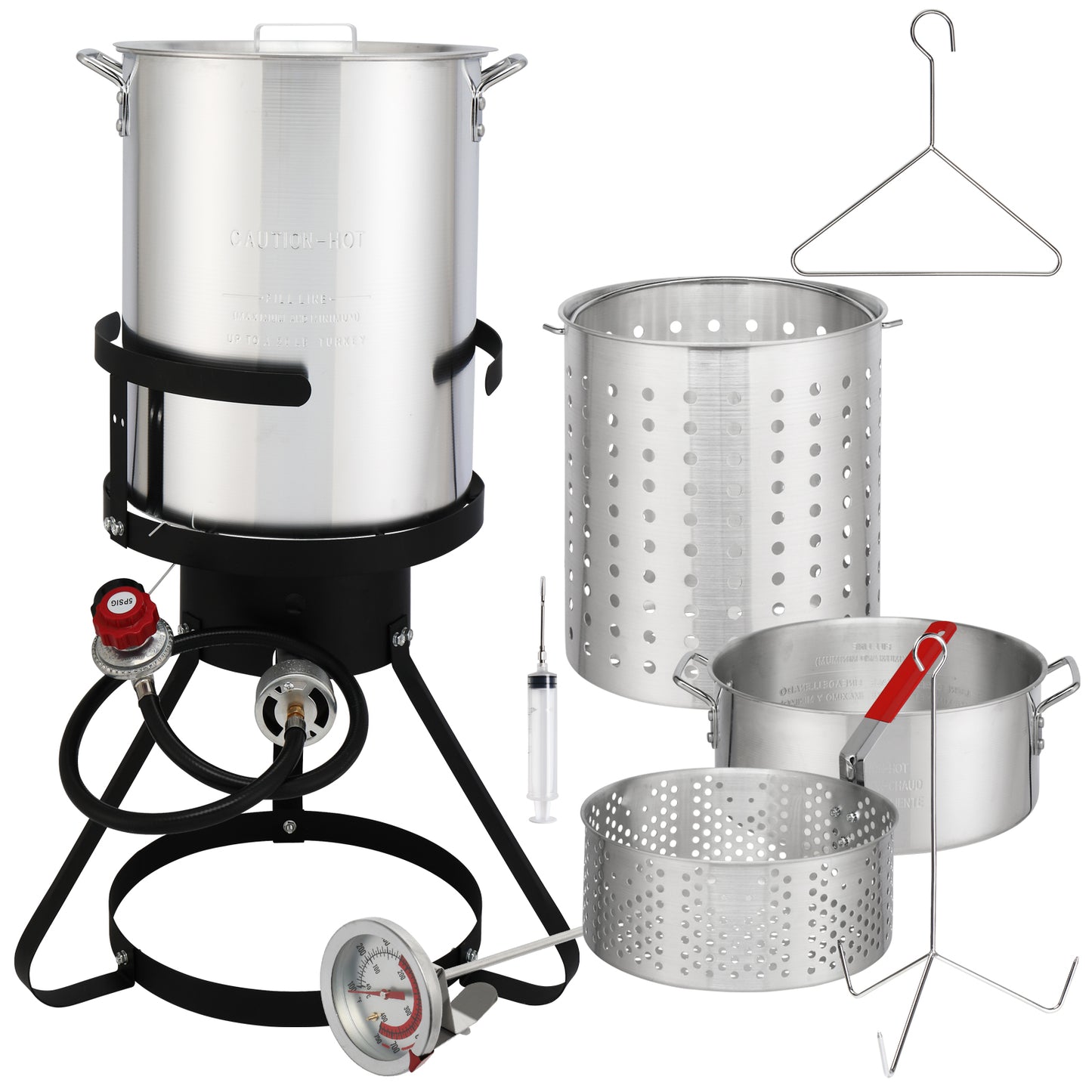 30QT Turkey Fryer & 10QT Fish Pot Set - Outdoor Cooking