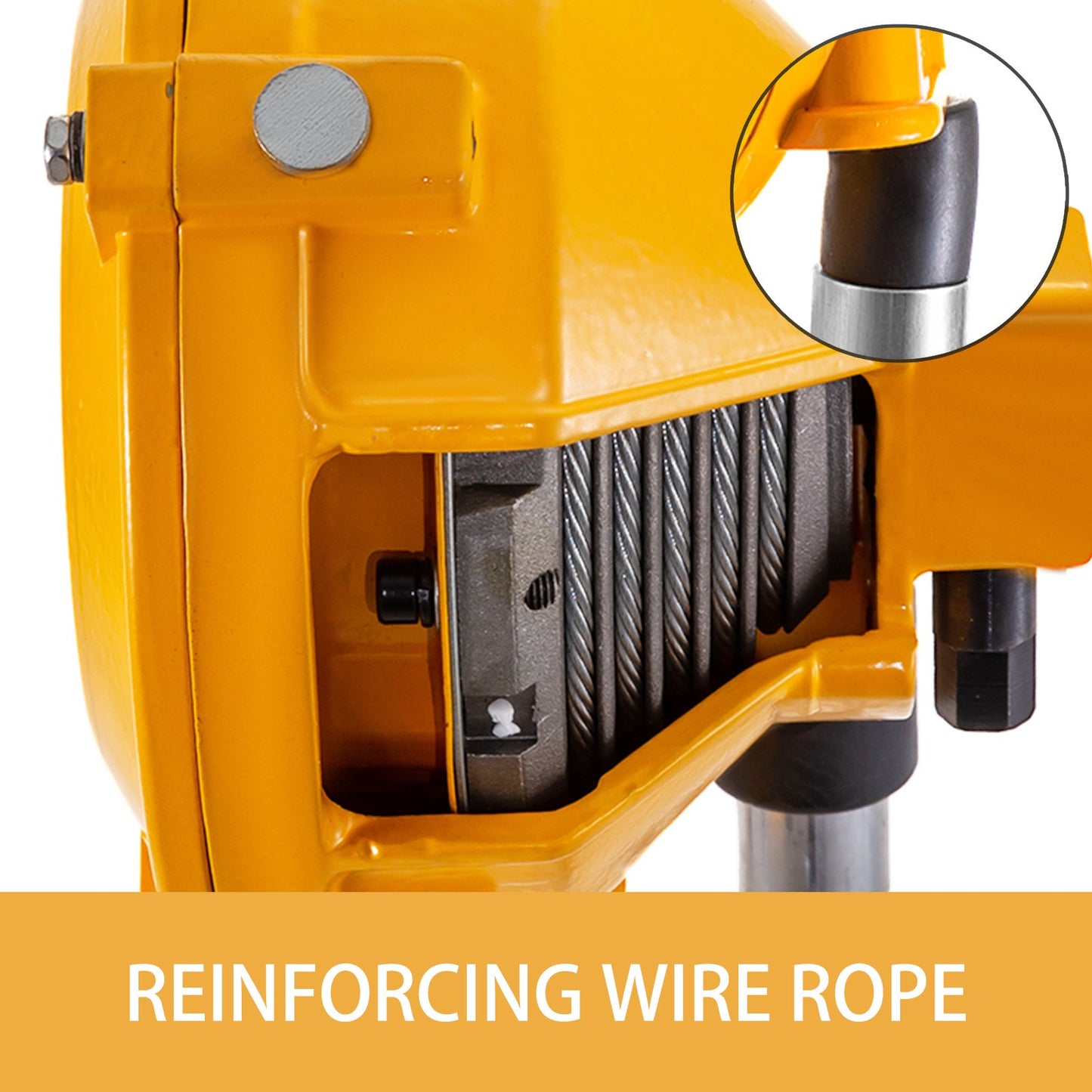 Retractable Tool Balancer 20-33lbs Heavy Duty Wire Rope Hook Holder - Yellow