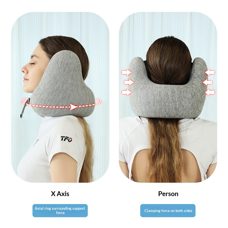 Memory Foam Travel Pillow U-Shaped Neck Support Noise-Reducing