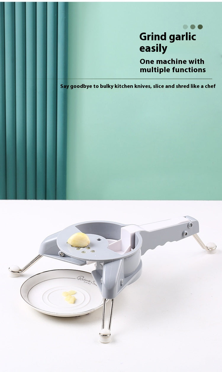 Multi-function Vegetable Chopper - Stainless Steel Kitchen Tool for Food Prep - Gray