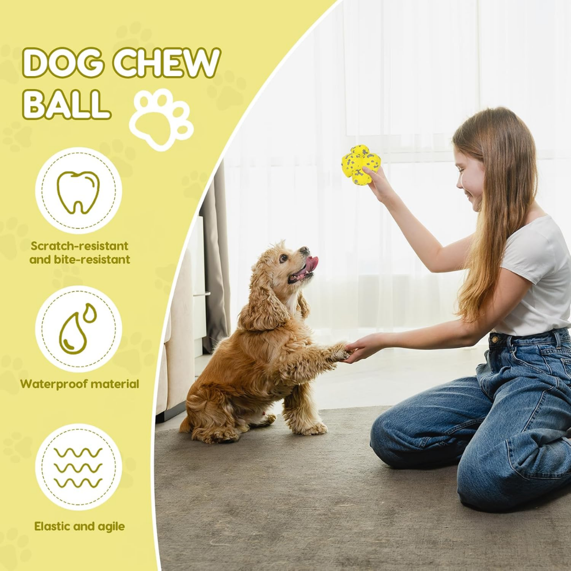 Dog Spike Ball Toy - 10cm Floating Chew Ball for Aggressive Chewers & Fetch