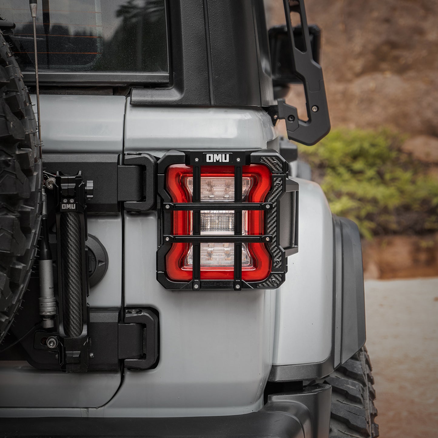 Aluminum Tail Light Cover for 2018+ Jeep Wrangler JL - Black