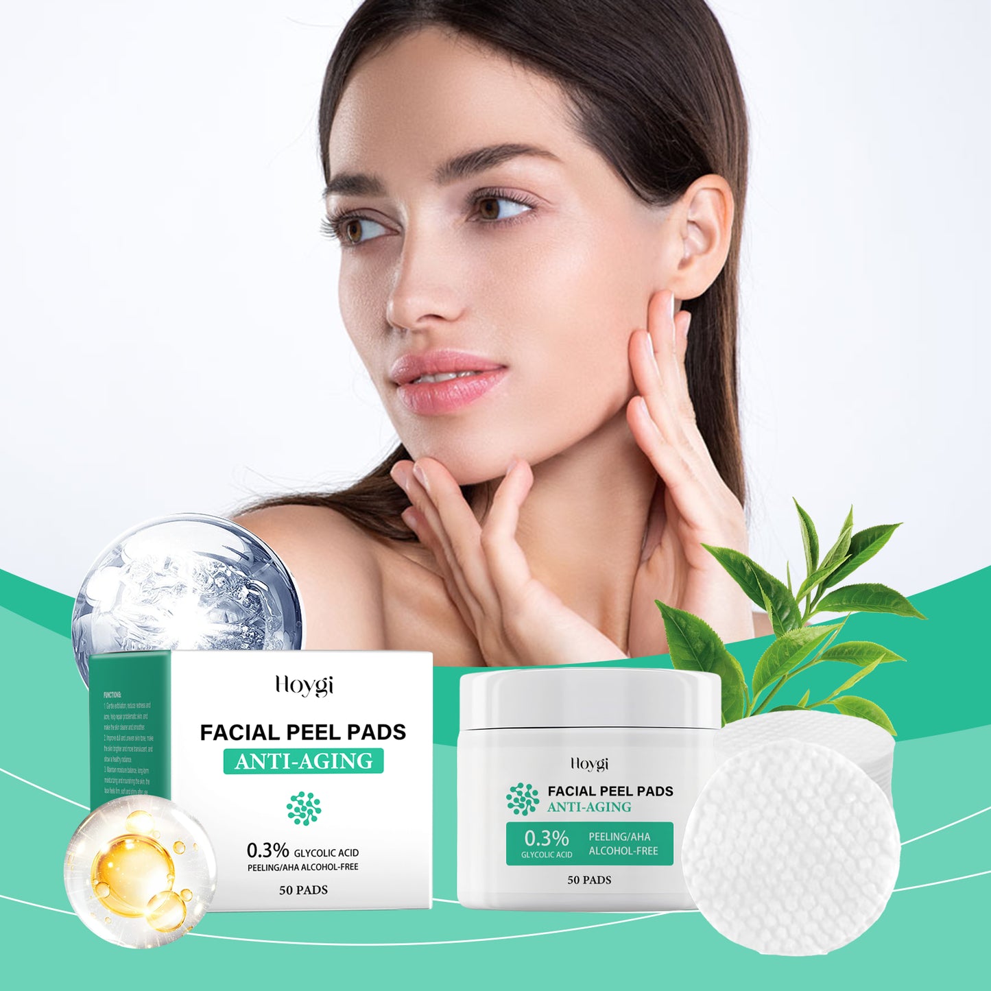 Salicylic Acid Exfoliating Face Pads - 50 Count Pore Refining Treatment
