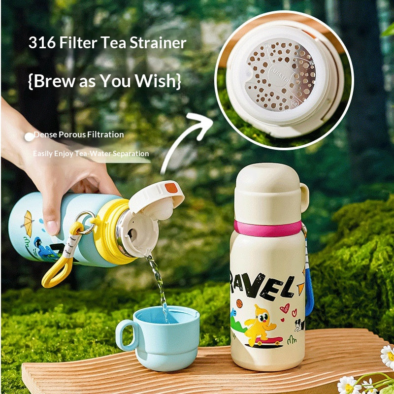 Insulated Children’s Stainless Steel Cup with Carrying Strap - 450ml