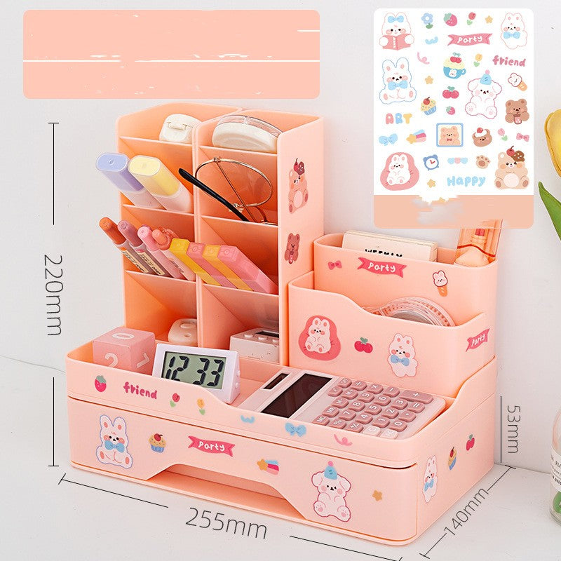 Multifunctional Pen Holder with Storage Box - Home Organization