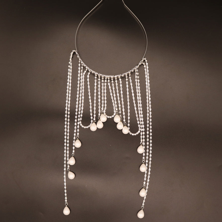 Exaggerated Long Tassel Hair Chain Hoop