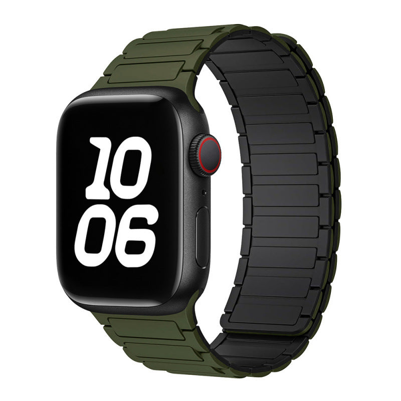 Magnetic Sports Silicone Watch Strap - Compatible with Apple Watch 38-49mm