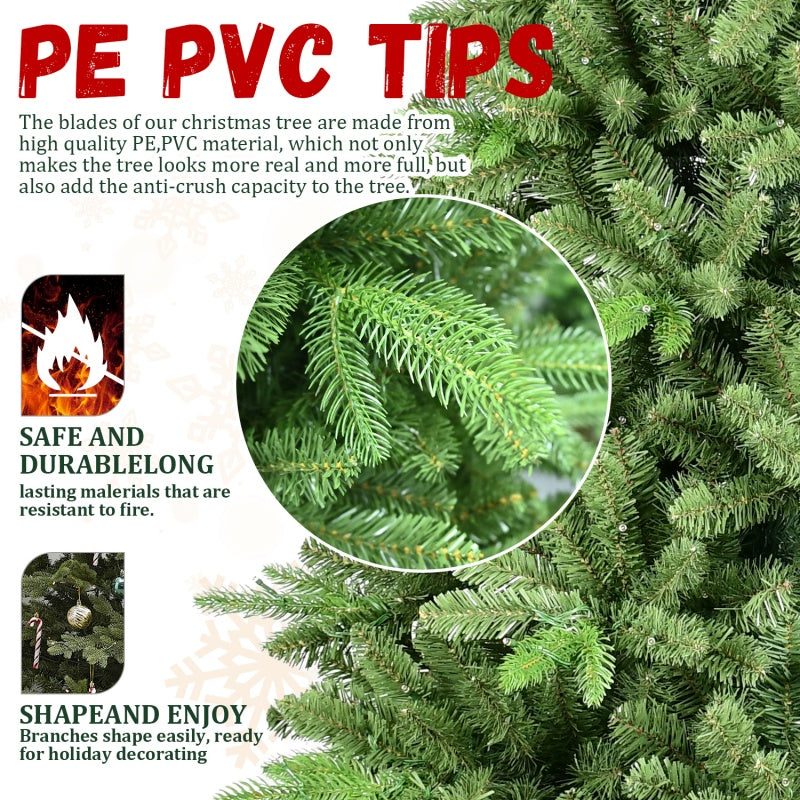 6ft PE/PVC Hybrid Christmas Tree with 1168 Tips
