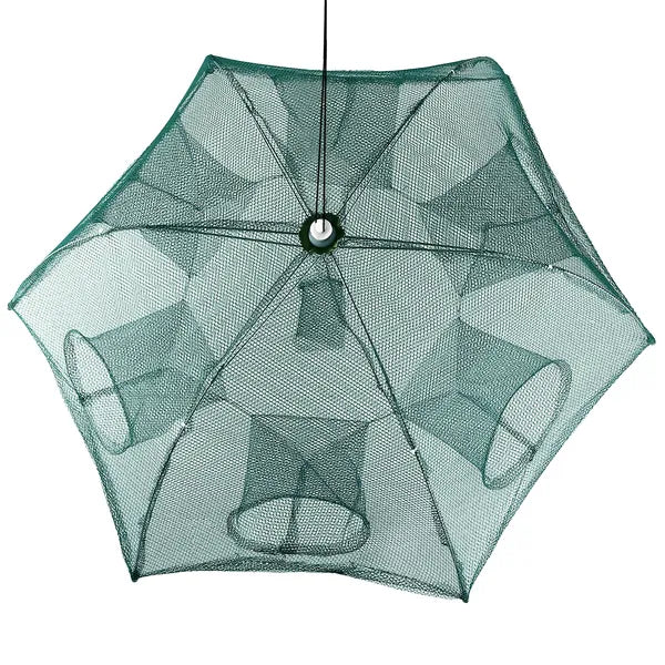 Portable Fishing Trap Net - Foldable Bait Catcher for Shrimp & Crab