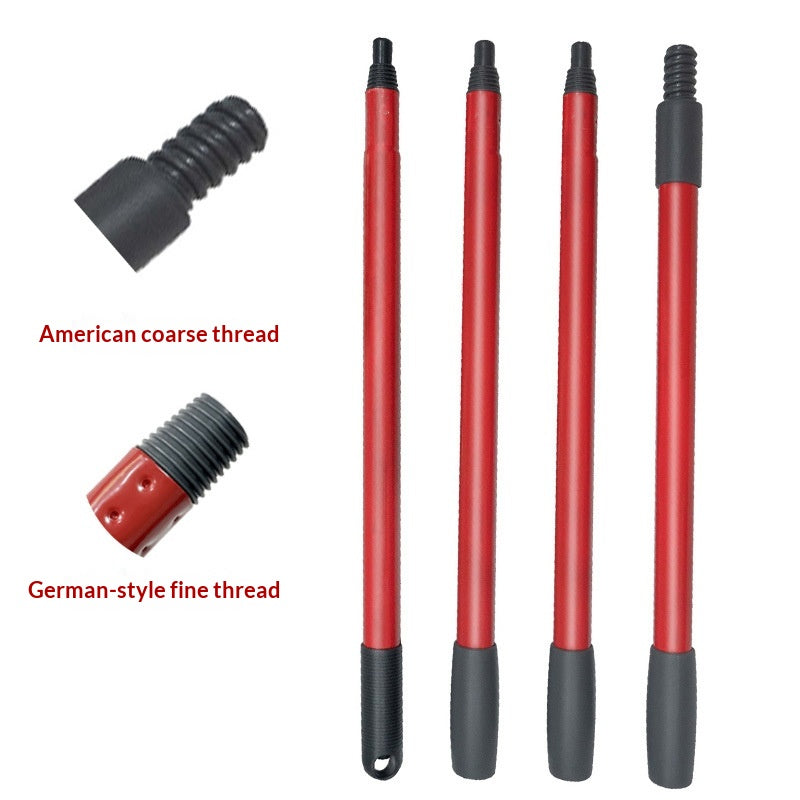 Adjustable Coarse-Thread Mop Handle for American & German Styles - Stainless Steel