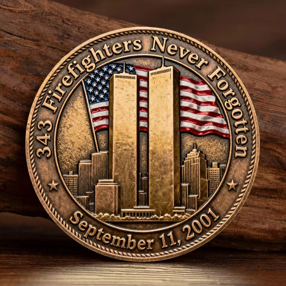 Bronze-Gilded Commemorative Coin for Collectors - Home & Office Decor