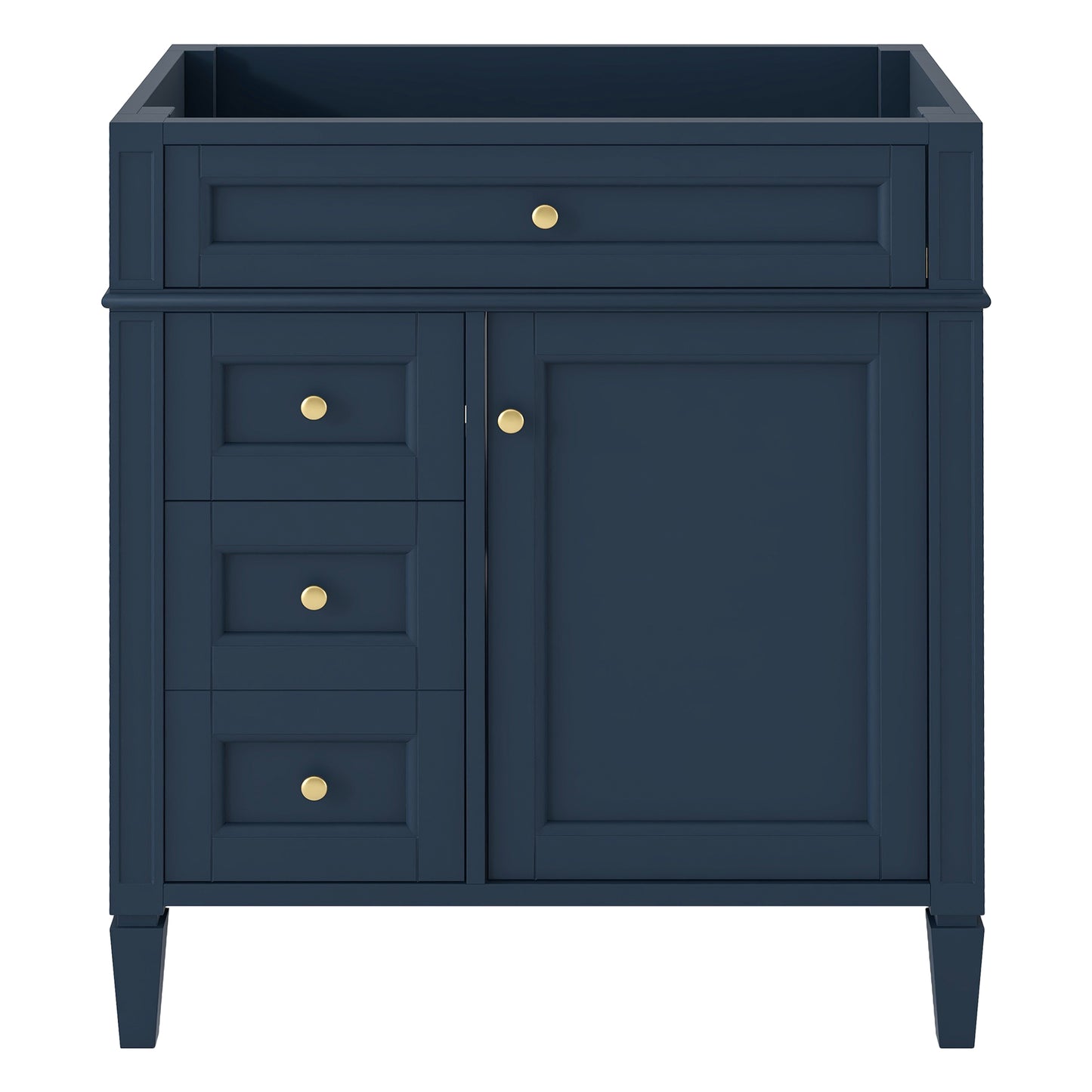 30-Inch Blue Bathroom Vanity Cabinet with 3 Drawers