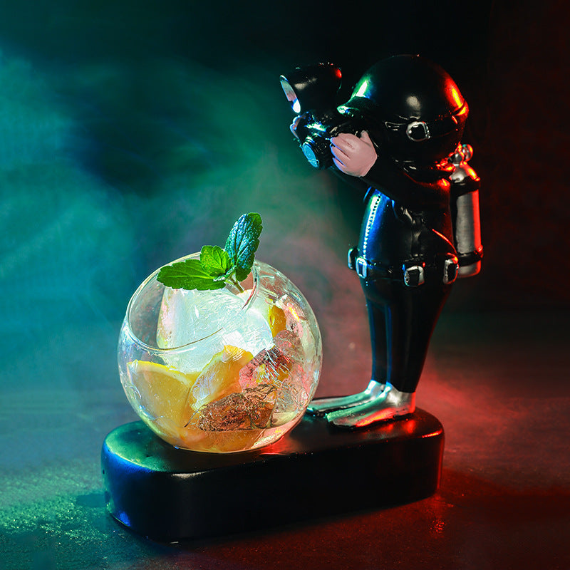 Creative Astronaut Cocktail Glass - Modern Wine Glass for Home Bar, 201-300ml