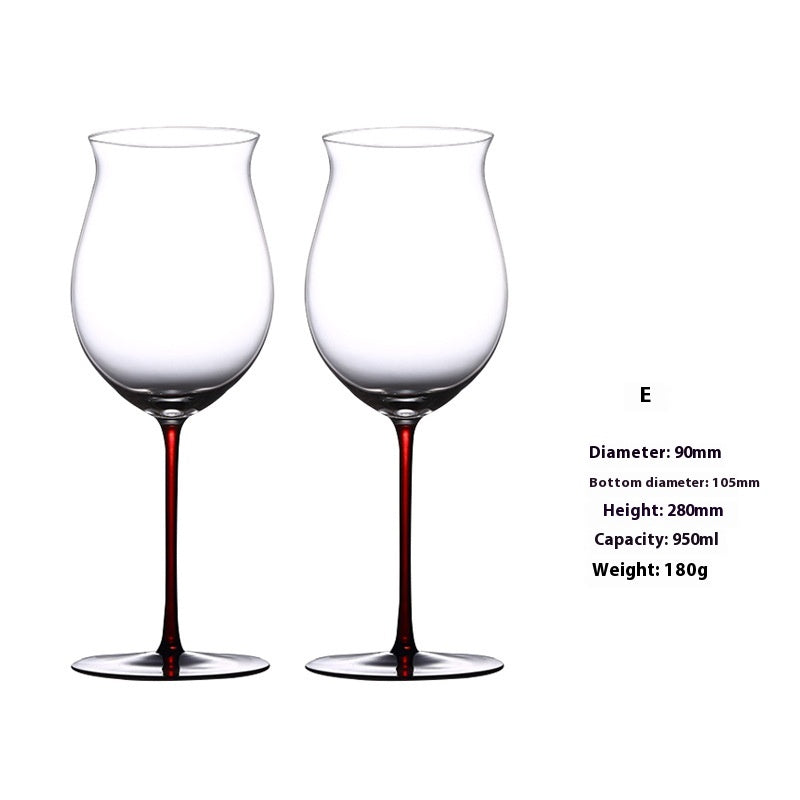 Red Wine Glass Set with Multiple Sizes and Styles - Elegant Home Barware