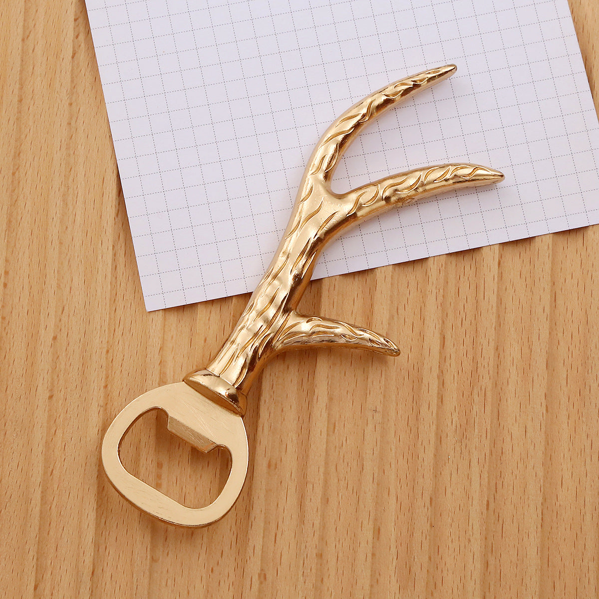 Creative European Beer Bottle Opener with Zinc Alloy Finish - Christmas Antler Design