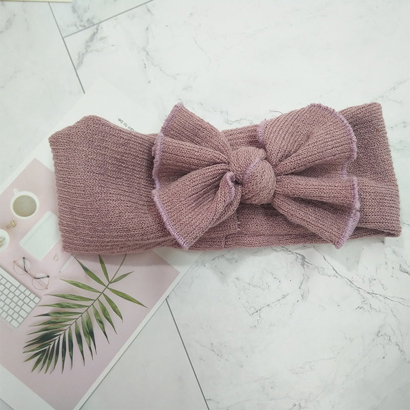 Baby Knitted Bow Headband for Autumn and Winter - Soft & Comfortable Hair Accessory