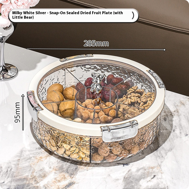 Sealed Dried Fruit Storage Tray Candy Box Cover - Multiple Colors