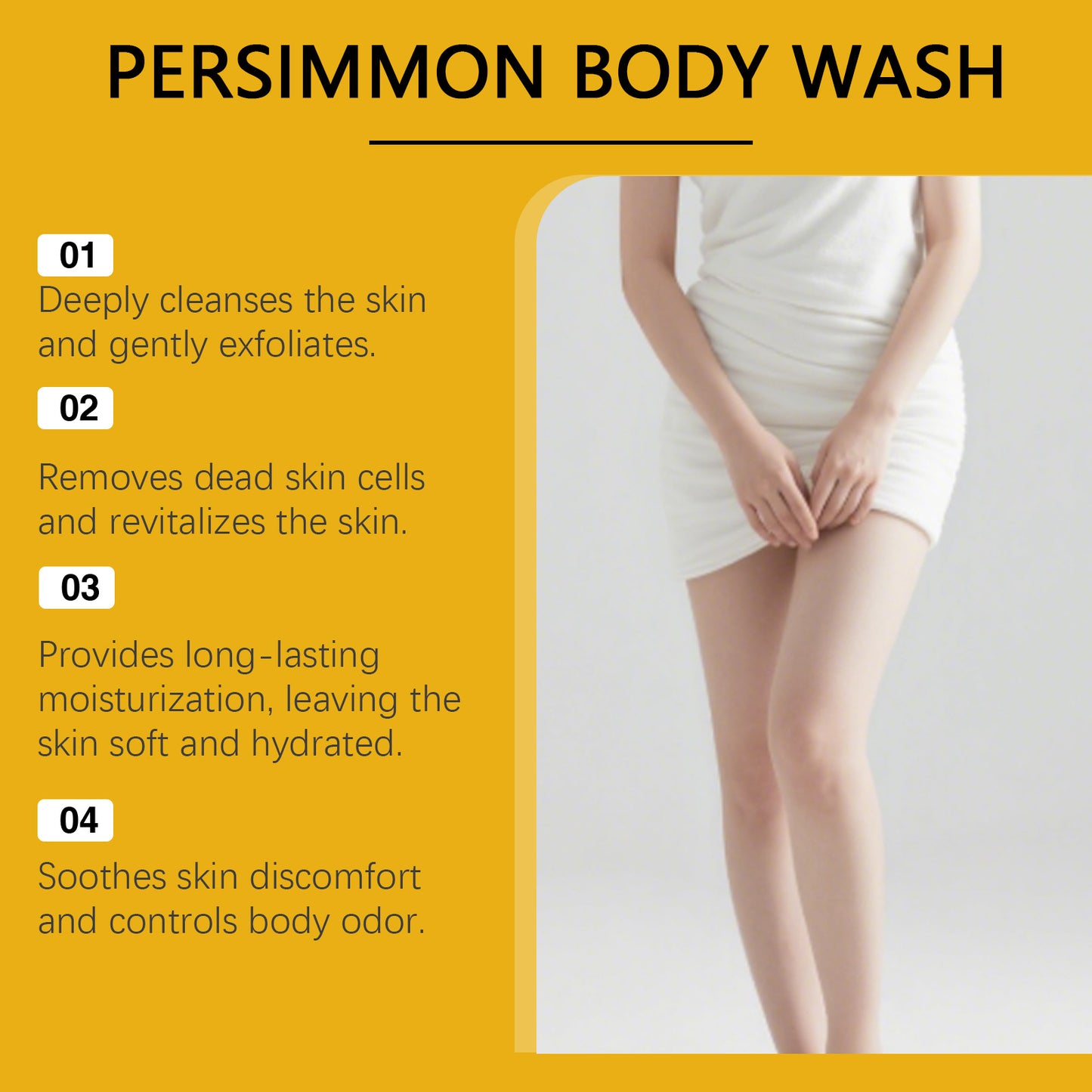 Refreshing Persimmon Body Wash - 100g Natural Skin Cleansing