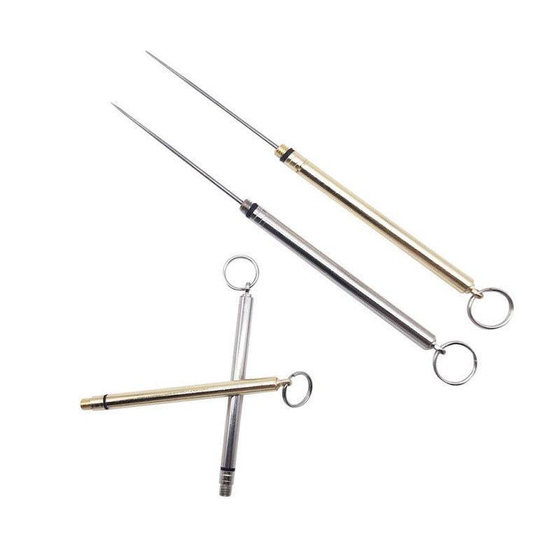 Portable Waterproof Brass & Titanium Alloy Toothpick Set - Outdoor Use