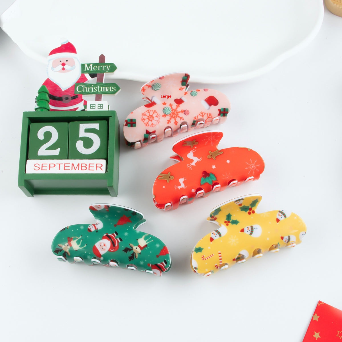 Cute Christmas Hair Clips - Multiple Colors