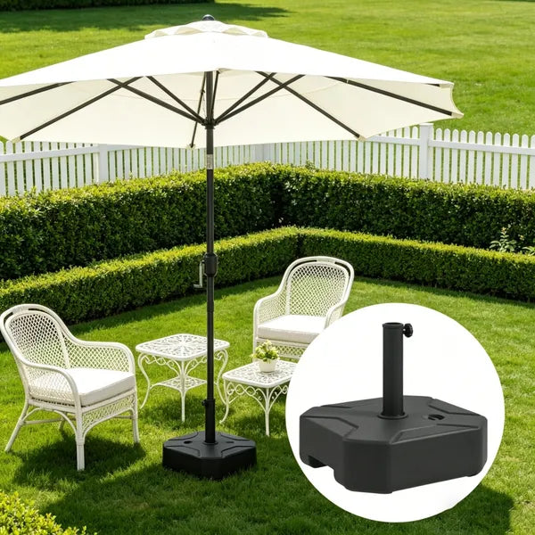 Outdoor Umbrella Base for Garden Parasol - 55 lbs Sand Weight
