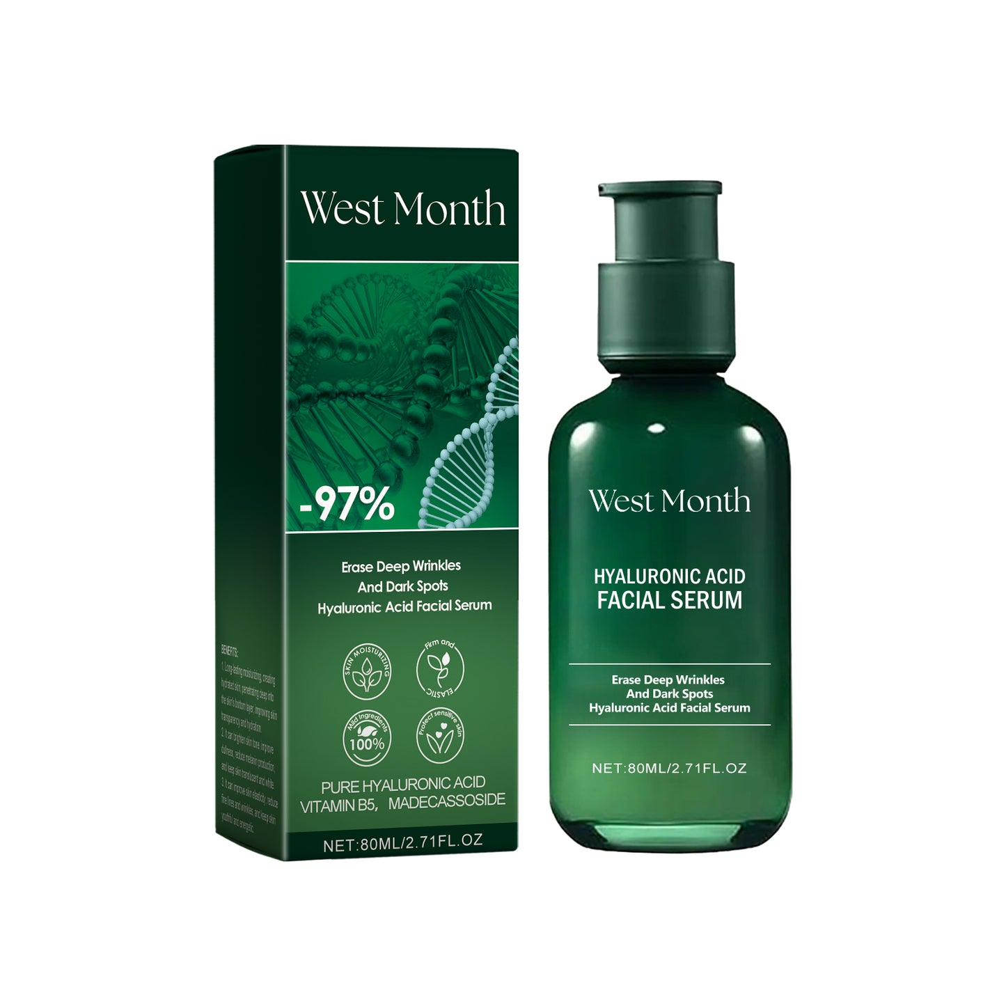 Hyaluronic Acid Facial Moisturizing Serum - Anti-Aging Skin Care Essence