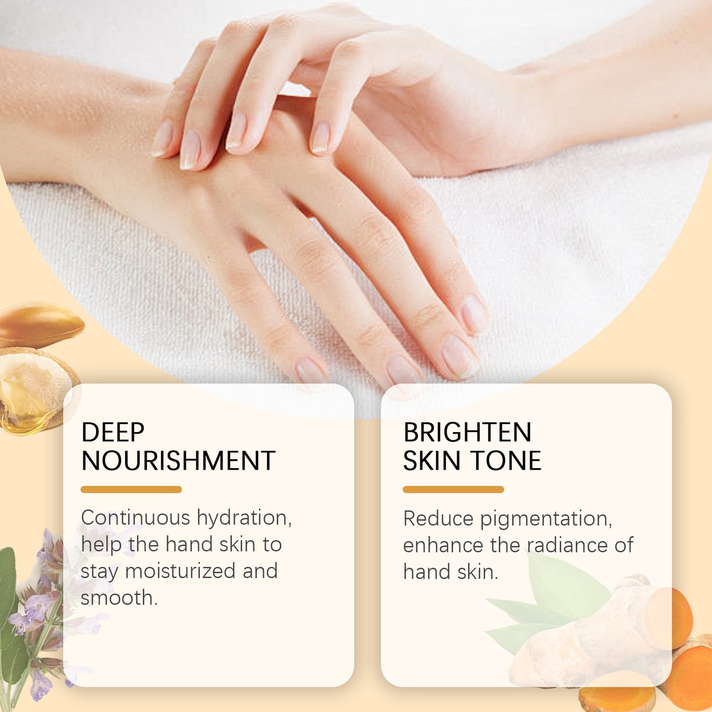 Turmeric Clove Oil Hand Cream - Moisturizing & Hydrating Skin Care