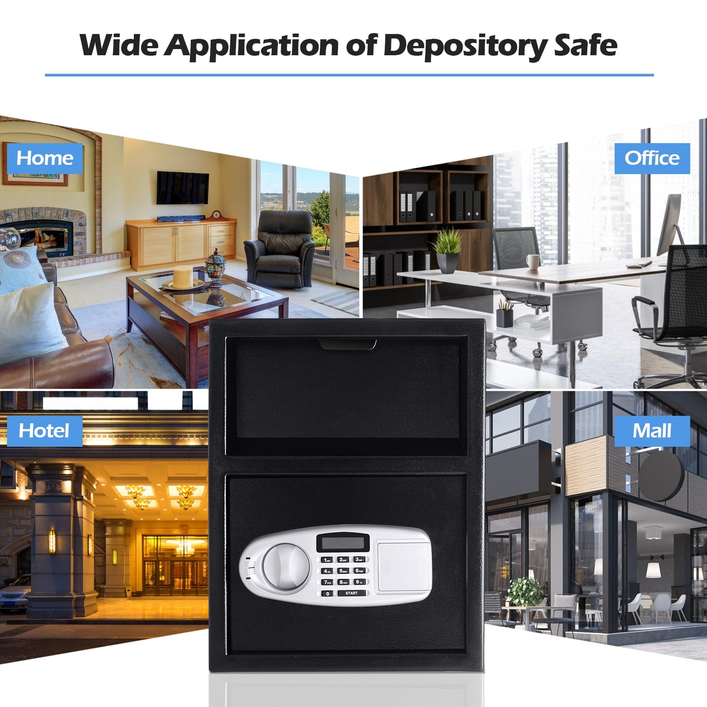 Digital Deposit Safe Box - Front Load Security Safe
