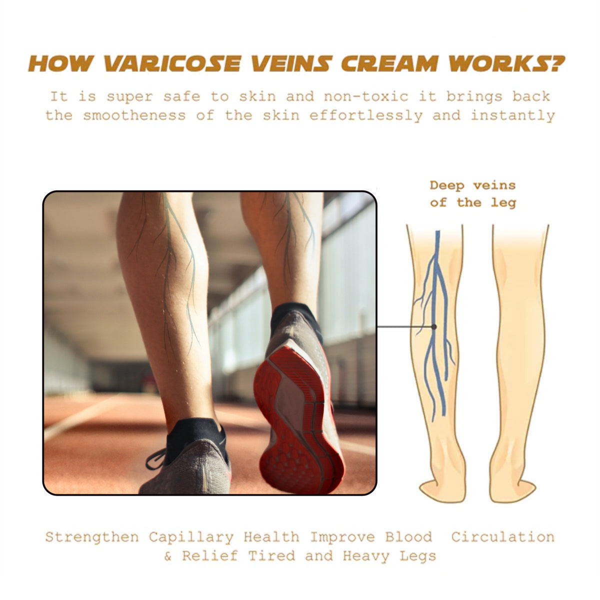 Venous Massage Cream for Sore Legs - 60g