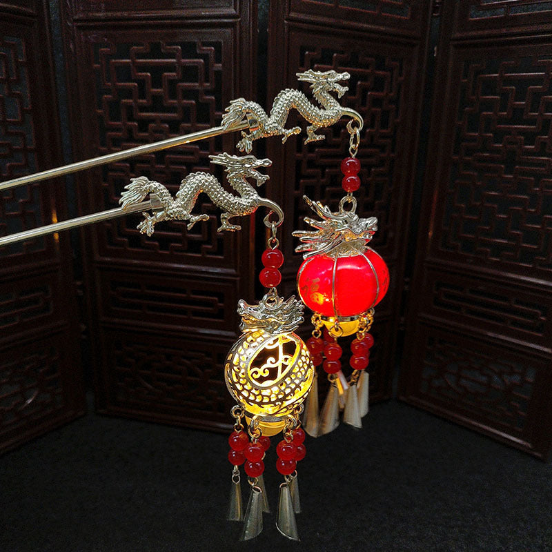 Dragon Hairpin Pearl Style - Retro Alloy Hair Accessory