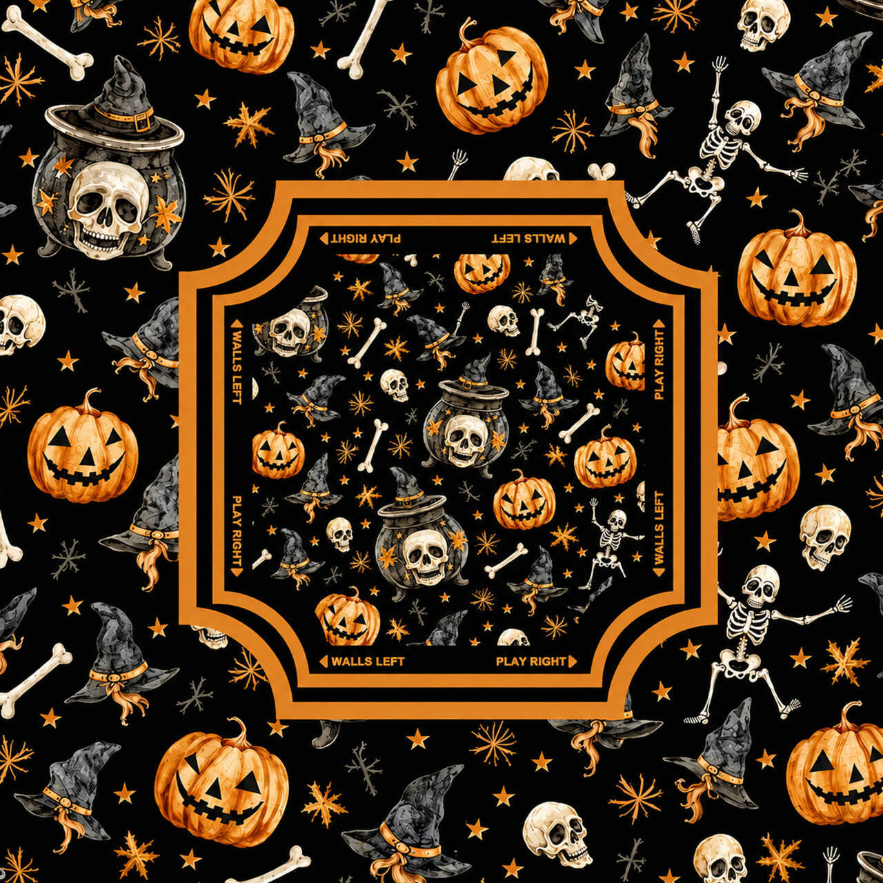 Halloween Mahjong Table Mat Non Slip Game Pad - Festive Party Game Accessory