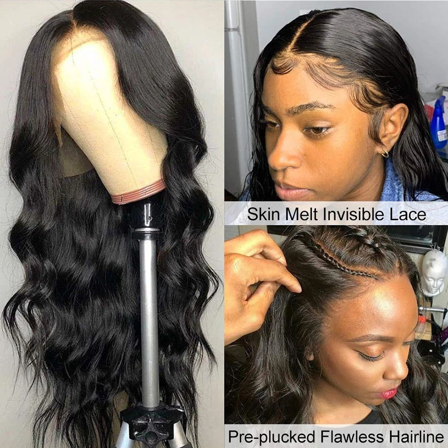 Black Front Lace Wig - Multiple Sizes