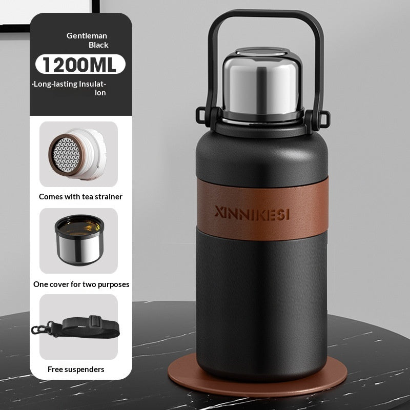 Large Capacity Insulated Stainless Steel Water Bottle - Portable & Durable