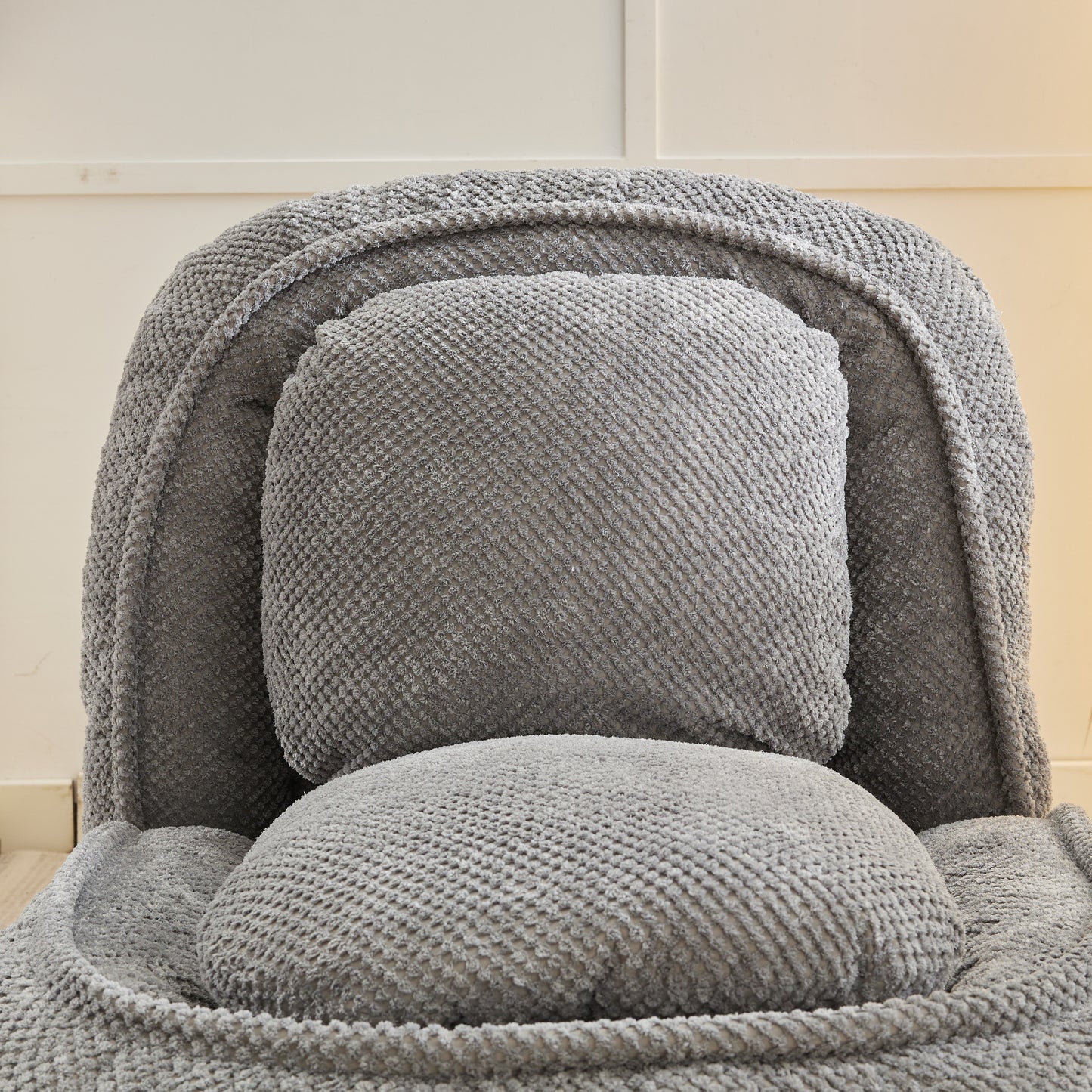 Adjustable Human Dog Bed Lazy Sofa Couch - Space Saving Pet & Baby Lounger, Gray