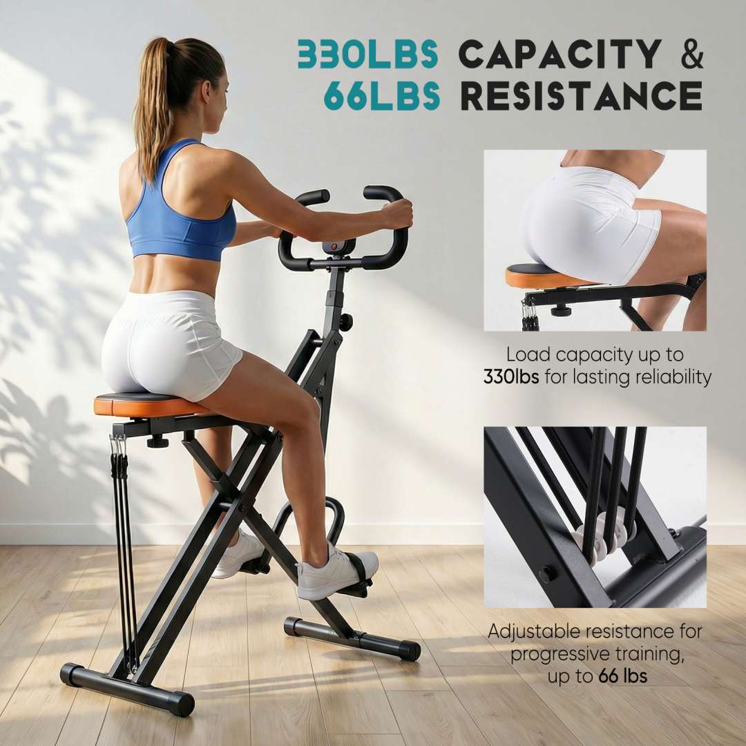 Foldable Home Squat Machine with Adjustable Resistance - 330 lbs